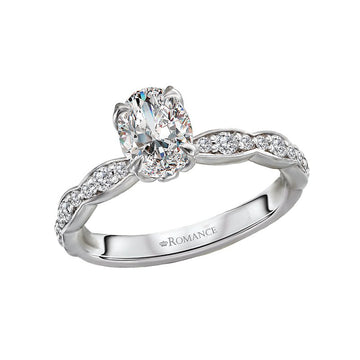 Bandora 14K White Gold Semi-Mount Diamond Ring - Orbelle Collection
