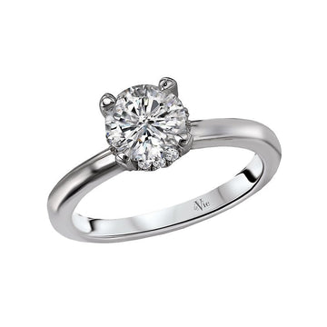 Glemera Solitaire Diamond Ring Semi-Mount 14K White Gold