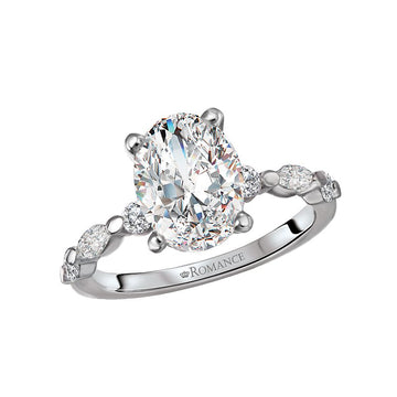 Platinum Oval Diamond Engagement Ring | Orbelle Collection