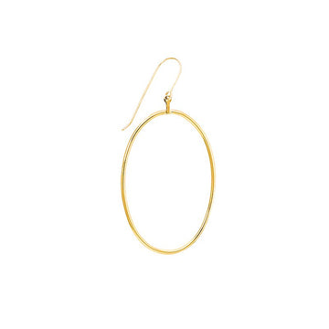 Aurenza Classics 14K Yellow Gold Oval Hoop Earrings