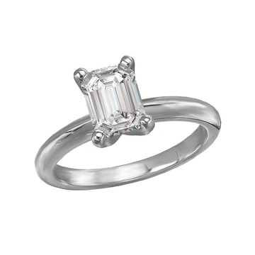 Glemera Solitaire Semi-Mount Diamond Engagement Ring | 14K White Gold