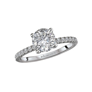 Orbelle Platinum Gold Round Diamond Engagement Semi-Mount Ring