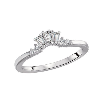 Glemera Diamond Nesting Band - 14K White Gold Curved Matching Band