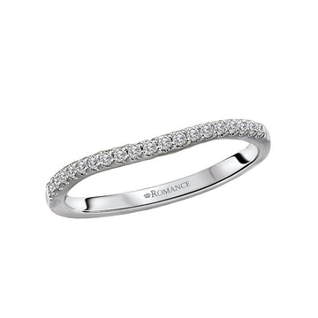 Orbelle Curved Diamond Wedding Band in 14K White Gold
