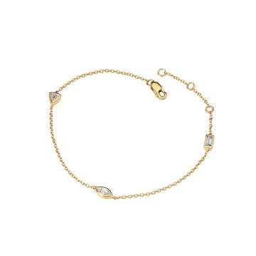 Chic 14K Yellow Gold Lab Grown Diamond Fashion Bracelet
