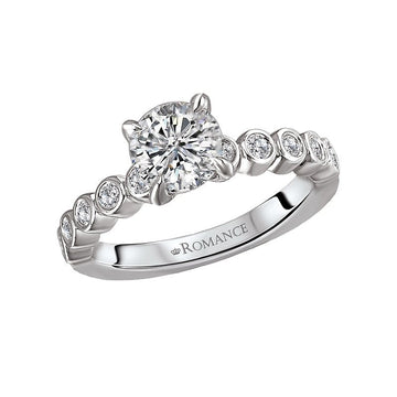 Orbelle 18K White Gold Semi-Mount Diamond Engagement Ring