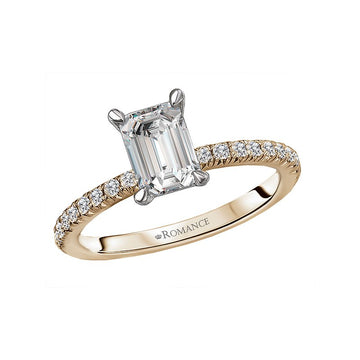 Orbelle 14K Yellow Gold French Pave Diamond Semi-Mount Ring