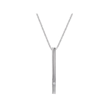Luxora 14K White Gold Round Diamond Lariat Necklace