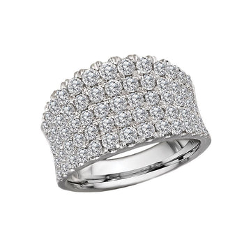 Luxora Classic 14K White Gold Diamond Ring - 2 Carat Total Weight