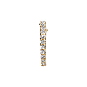Luxora 14K Yellow Gold Cartilage Hoop Earring with Cubic Zirconia Stones