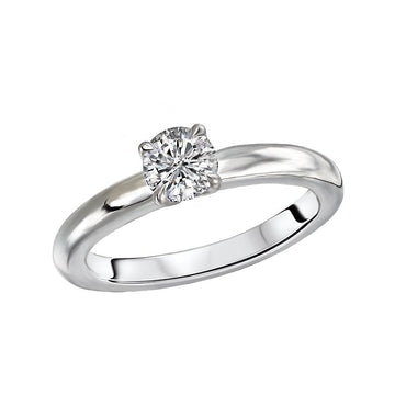Kim Classics 14K White Gold Solitaire Diamond Engagement Ring (D 1/2 carat total weight)