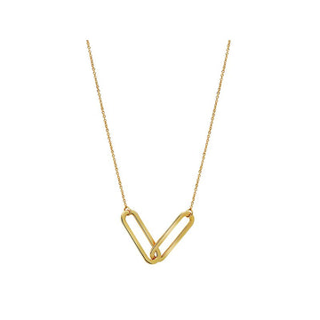 Luxora 14kt Double Paperclip Necklace - Adjustable Lariat Style