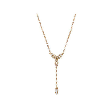 Luxora 14K Yellow Gold Diamond Lariat Necklace