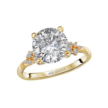 Bandora 14K Yellow Gold Diamond Engagement Ring Semi-Mount for 9mm Round Stone