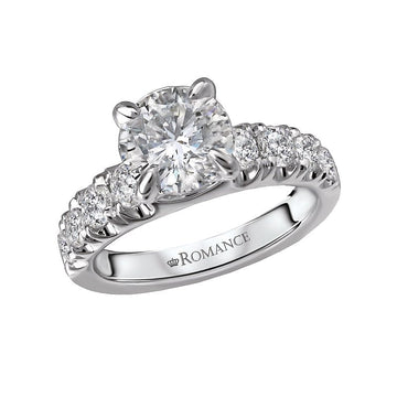 Bandora 14K White Gold Semi-Mount Diamond Ring for Engagement