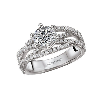 Orbelle Lab Grown Diamond Split Shank Semi-Mount Diamond Ring