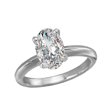 Glemera Solitaire Semi-Mount Diamond Engagement Ring in 14kt White Gold