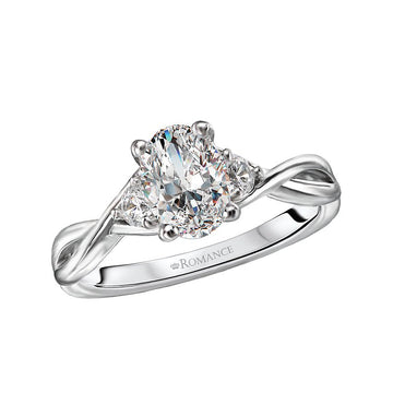 Orbelle 3-Stone Diamond Engagement Ring in 14K White Gold