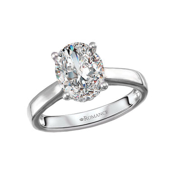 Orbelle Hidden Halo White Gold Diamond Engagement Ring Semi-Mount