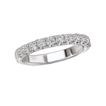 Aurenza Classics 14K White Gold Diamond Wedding Band - Round Cut D1/2 Carat Total Weight Size 6