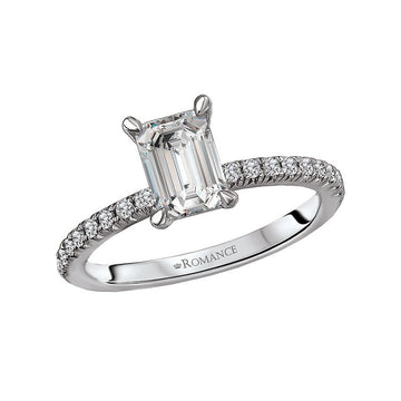 Orbelle White Gold French Pave Diamond Semi-Mount Ring