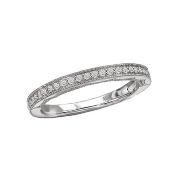 Glemera Matching Wedding Band in 14K White Gold with Round Diamonds