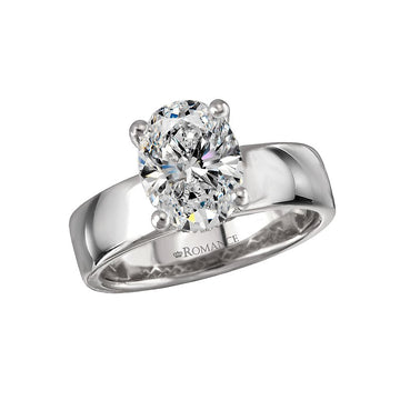 Orbelle 14K White Gold Hidden Halo Diamond Engagement Ring