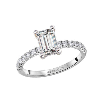 Orbelle Hidden Halo 14K White Gold Diamond Engagement Ring