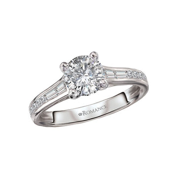 Orbelle Diamond Hidden Halo Engagement Ring | 14K White Gold