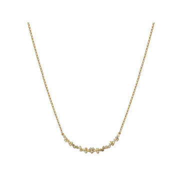 Luxora Ladies Multi-Colored Diamond Necklace in 14K Yellow Gold