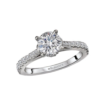 Orbelle 14K White Gold Diamond Halo Engagement Ring