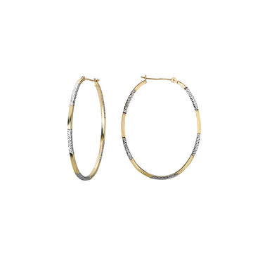 Luxora Two-Toned Oval Hoop Earrings | Fashion Jewelry for Women