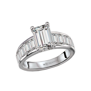 Orbelle Lab Grown Baguette Diamond Engagement Ring | Bandora 14K White Gold