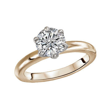 Kim Classics Solitaire Semi-Mount Diamond Ring in 14K Yellow Gold