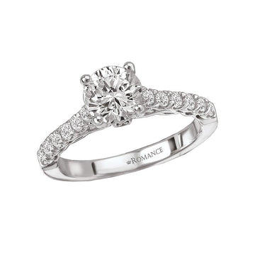 Orbelle Bandora Semi-Mount Diamond Engagement Ring in 18K White Gold