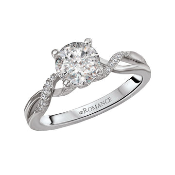 Orbelle 18K White Gold Diamond Semi-Mount Engagement Ring
