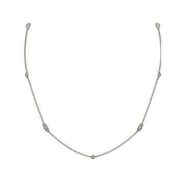 Luxora 14kt White Gold Triple Diamond Necklace - 1/3 Carat Total Weight