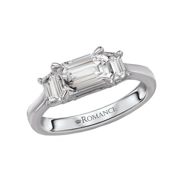 Orbelle 3 Stone Lab Grown Diamond Ring in 14K White Gold