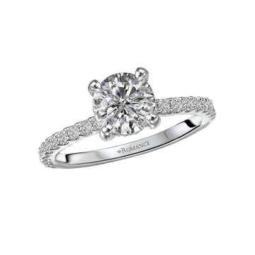 Bandora Orbelle White Gold Lab Grown Diamond Semi-Mount Engagement Ring
