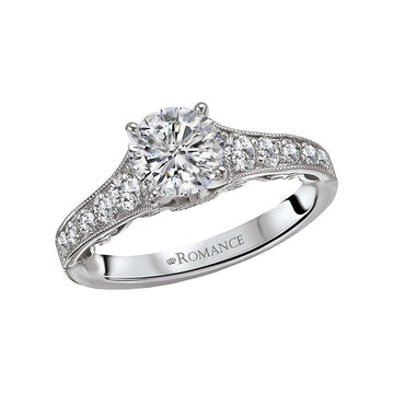 Orbelle Lab Grown Diamond Peg Head Semi-Mount Ring in 14K White Gold