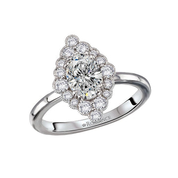 Orbelle Halo White Gold Semi-Mount Engagement Ring