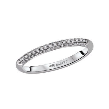 Orbelle Petite 14K White Gold Diamond Wedding Band - Straight Matching Bands