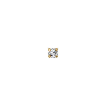 Luxora 14K Yellow Gold Cartilage Earring with 2mm Round Cubic Zirconia Stone