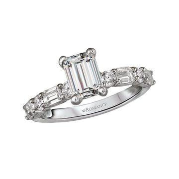 Bandora 14K White Gold Lab Grown Diamond Semi-Mount Engagement Ring