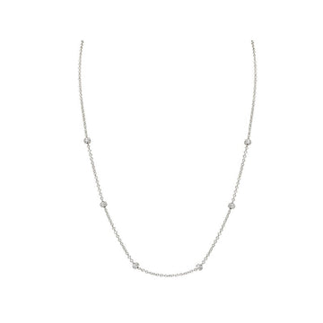 Luxora Ladies Diamond Necklace - 14kt White Gold Adjustable Lariat Style