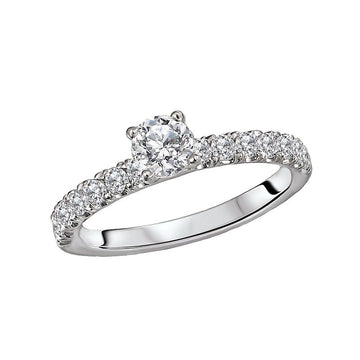 Glemera Diamond Semi-Mount Engagement Ring in 14K White Gold