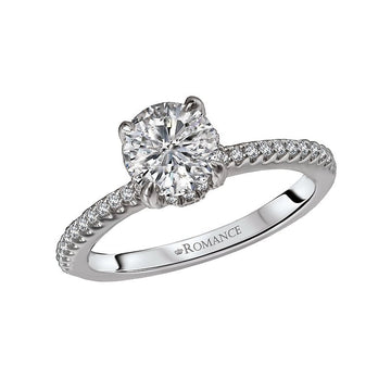 Bandora 14K White Gold Diamond Engagement Semi-Mount Ring