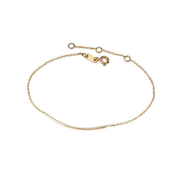 Luxora Italian 14kt Gold Bar Chain Bracelet | Adjustable 6.5-7.5 inches