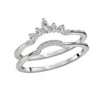 Orbelle Nesting Wedding Band with Marquise and Round Diamonds in 14K White Gold