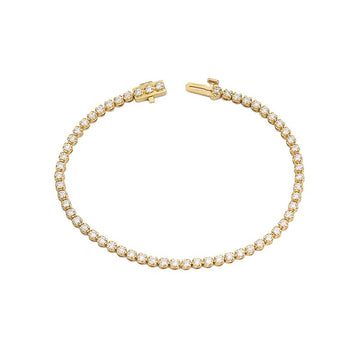 Luxora 14K Yellow Gold Lab Grown Diamond Tennis Bracelet - Round Cut 2.0 Carat